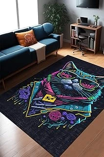 Tenas Halısı Şönil Pamuk Tabanlı Kaymaz Yıkanabilir Odası Halısı 100X150 ürün görseli 1