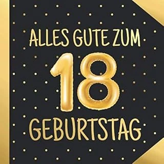 Alles Gute Zum 18. Geburtstag: Jahre Gästebuch Edel Album Geburtstagsbuch - Geschenkidee Zum Eintragen Und Zum Ausfüllen Von Glückwünschen ... Als Erinnerung; Motiv: Punkte Gold Ballons ürün görseli 1