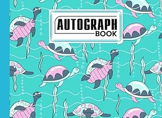 Independently Published Autograph Book: Turtles Cover | Memory Book, Signature Celebrity Memorabilia Album Gift, Size 8.25" X 6" By Franziska Vogel ürün görseli 1
