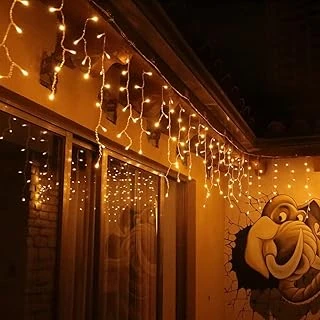 Obev 8 Fonksiyonlu Dekoratif Saçak Led Sarkıt Perde Led Eklenebilir Led Süsleme Led Peri Led Işık Ledli Işık Yılbaşı Led Yılbaşı Işık Yılbaşı Süsü (4 Metre) ürün görseli 1