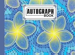 Autograph Book: Flower Cover | Memory Book, Signature Celebrity Memorabilia Album Gift, Size 8.25" X 6" By Florian Reich ürün görseli 1