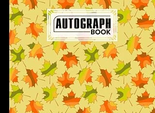 Autograph Book: Autumn Cover | Memory Book, Signature Celebrity Memorabilia Album Gift, Size 8.25" X 6" By Gudrun Reinhardt ürün görseli 1