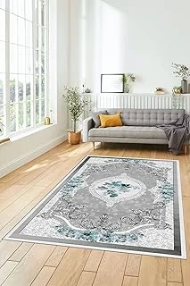 Çiçekli Klasik Desen Dijital Kaymaz Taban Yıkanabilir Yolluk Mutfak Salon Halısı Klasi̇k-16, Mavi, 40 X 60 ürün görseli 1
