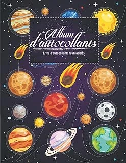 Album D'Autocollants: Album D'Autocollants Espace Mon Livre Préféré Journal D'Autocollants 8,5 "X 11" Album De Livre D'Activités Pour ... Réutilisable - Espace Livre D'Autocollants) ürün görseli 1