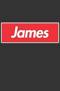 James: James Planner Calendar Notebook Journal, Personal Named Firstname Or Surname For Someone Called James For Christmas Or Birthdays This Makes The Perfect Personolised Custom Name Gift For James ürün görseli 1