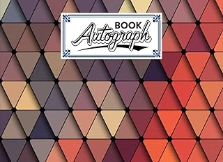 Autograph Book: Triangles Cover | Memory Book, Signature Celebrity Memorabilia Album Gift, Size 8.25" X 6" By Bodo Sander ürün görseli 1