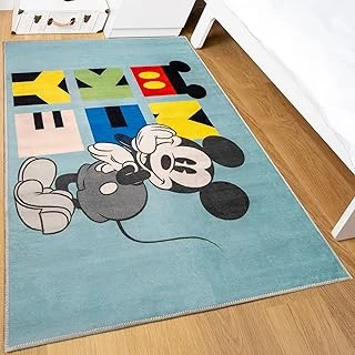 Taç Mickey Mouse Karakter Baskılı%100 Polyester Halı, Çok Renkli, 80X120 Cm ürün görseli 1