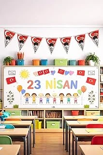 23 Nisan Süsleri 23 Nisan Hediyeleri 10'Lu Ipe Dizili Flama ürün görseli 1