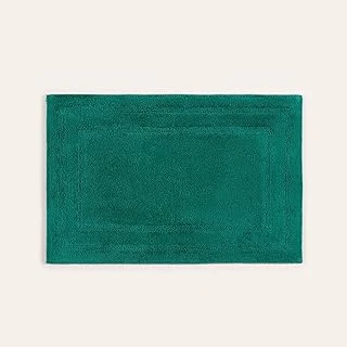 Solıd Çift Taraflı Pamuk%100 Pamuk Banyo Paspası 40X60 Cm Koyu Yeşil ürün görseli 1
