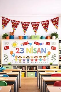 23 Nisan Süsleri 23 Nisan Hediyeleri İpe Dizili 10 Lu Oynayan Çocuklar ürün görseli 1