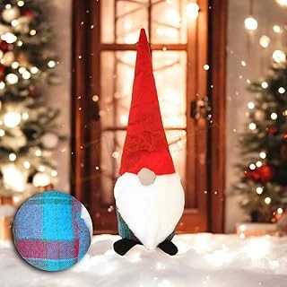 Yilbaşi Noel Baba Dekorati̇f Bi̇blo Mavi̇ Yeşi̇l Bordo Ekose ürün görseli 1