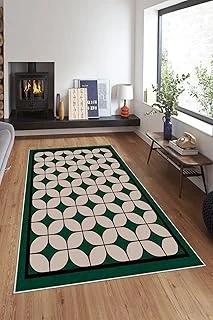 Pelangi Yeşil Osmanlı Motifli Yıkanabilir Kaymaz Taban Tutmaz Salon Halısı Yolluk, Yeşil 80 X 500, 13580418050005 ürün görseli 1