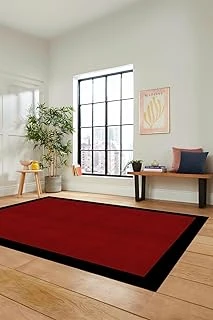 Dijital Baskılı Kaymaz Taban Yıkanabilir Jüt-Hasır Tasarım Mutfak Yolluk Salon Halısı Jüt-06, Kırmızı, 100 X 150 ürün görseli 1
