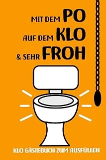 Klo Gästebuch | Mit Dem Po Auf Dem Klo Und Froh: Klo Witzebuch Mit Wissen Und Witz, Lustigen Fakten, Rätsel, Denkspiele, Sudoku | Witziges ... Frauen, Paare, Wg Klobuch (German Edition) ürün görseli 1