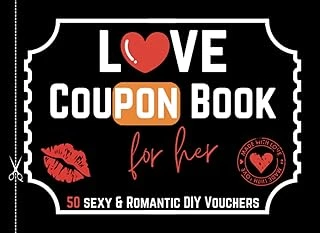 Love Coupon Book For Her: 50 Sexy & Romantic Vouchers - Coupons For Girlfriend Or Wife - Perfect Valentines Day, Mothers Day, Birthday Or Anniversary Gift For Her - Cute Alternative Greeting Card. ürün görseli 1