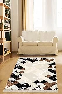 Pelangi Dana Derisi Desenli Dijital Baskı Yıkanabilir Kaymaz Taban Salon Halı, Bej 120 X 160, 425415612016005 ürün görseli 1