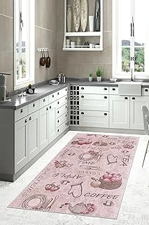 Pelangi Coffee Tea Pastries Yıkanabilir Kaymaz Taban Tutmaz Mutfak Halısı, Pembe 80 X 400 ürün görseli 1