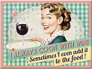 Nostalgic Cook With Wine Magnet ürün görseli 1