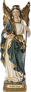 Archangel Saint Rafael Raphael Heykeli 8" Doktorların Koruyucu Azizi. El Boyaması. Milagros - Vg010 ürün görseli 1