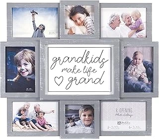Malden 8-Op. Grandkids Kolaj Resim Çerçevesi, Gri ürün görseli 1