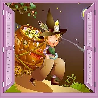 Çocuk Odası Bebek Odası Pencere Poster Duvar Kağıdı Altınlar ürün görseli 1