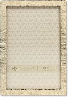 Lawrence Frames 4X6 Gold Metal Picture With Linen Pattern ürün görseli 1