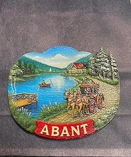 Bolu Abant Temalı Dekoratif Magnet, Renkli Kabartmalı Tasarım, Hediyelik Hatıra Magneti ürün görseli 1