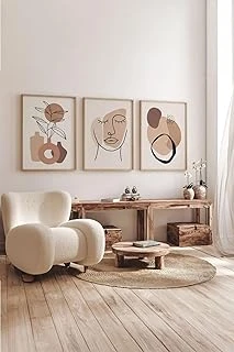 Artavessa Gerçek Ahşap Çerçeveli 3 Parça 3D Poster Tablo Seti - 3Dartsohoset87-1520 ürün görseli 1