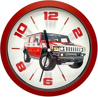 Serisi Jeep Desenli Kırmızıduvar Saati 25 Cm ürün görseli 1