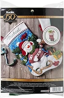 Bucilla, Mavi, Beyaz, Kırmızı, 45,7 Cm-Noel Çorabı Keçe ürün görseli 1