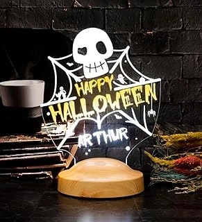Cadılar Bayramı Halloween Hediyesi, Happy Halloween Kuru Kafa Ağlar Led Lamba ürün görseli 1
