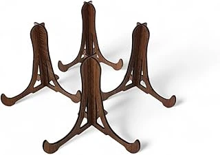 Tabak Süs Levhaları Gerçek Ahşap 4'Lü Ayağı 10 Cm X 10 Cm Stand ürün görseli 1