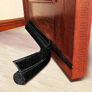 Xspring Kapı Contası, Ayarlanabilir, Soğuk Hava, Rüzgar, Toz Gürültü Engeller, Siyah Kumaş, 91Cm'Ye Kadar Uzunluk, 3.8Cm Boşluk İçin ürün görseli 1