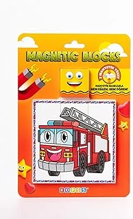 Küpss Manyetik Blok Çift Taraflı 9 Parçalı Mıknatıslı İtfai̇ye - Traktör Puzzle - 2 Görsel Yapboz ürün görseli 1