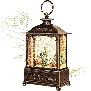 Noel Feneri, Yanan Noel Kar Küresi Fener-Usb + Müzik Noel Su Feneri Kar Küresi Taşınabilir Yaratıcı Sevimli Noel Süslemeleri Büyüleyici Hediyeler (Orman Evi) ürün görseli 1