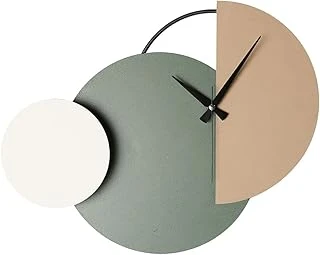 Muyika Mateen Metal 47-31Cm Dekoratif Duvar Saati (Kahve-Yeşil-Krem) Mds-50 Myk2097-4 ürün görseli 1