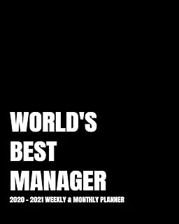 World'S Best Manager Planner: 2-Year 2020- 2021 Productivity Journal Daily / Weekly Monthly Dated Calendar Year Goal Setting Planner Organizer Tracker ... Inch Paperback Notebook ) Christmas Gift Ide ürün görseli 1