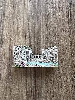 Magnet, Dekoratif Antik Taş Görünümlü Mıknatıslı Duvar Süsü, Turkuaz Yeşil Detaylı, El Yapımı Sanat Eseri ürün görseli 1