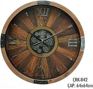 Galaxy Crk-842 Ahşap İthal Dönen Çarklı Roma Rakamlı Otantik Kadranlı Ceviz Duvar Saati 63,5X63,5X8,5 Cm ürün görseli 1