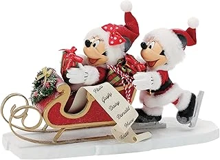 Department 56 Possible Dreams Mickey Minnie Mouse Buz Üzerinde Eğlenceli Heykelcik, 18,7 Cm, Çok Renkli ürün görseli 1