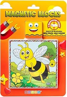 Küpss Manyetik Blok Çift Taraflı 9 Parçalı Mıknatıslı Arı-Kelebek Puzzle - 2 Görsel Yapboz ürün görseli 1
