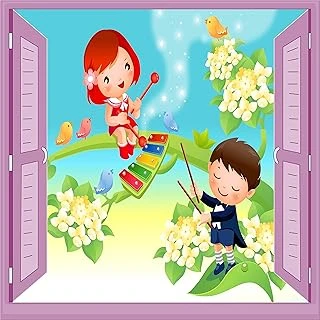Çocuk Odası Bebek Odası Pencere Poster Duvar Kağıdı Müzisyen ürün görseli 1