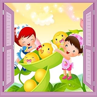 Çocuk Odası Bebek Odası Pencere Poster Duvar Kağıdı Bakıcı ürün görseli 1