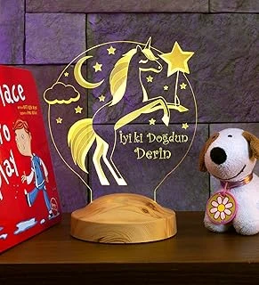 Unicorn İsimli Gece Lambası, Tek Boynuzlu At İsimli Kız Çocuk Odası Hediyesi Led Lamba, Unicorn Doğum Günü Parti Hediyesi ürün görseli 1