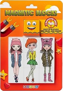 Küpss Manyetik Blok 3 Parçalı Yapboz Çift Taraflı - Şapkalı Kızlar Puzzle - 6 Şapkalı Kız Görseli ürün görseli 1