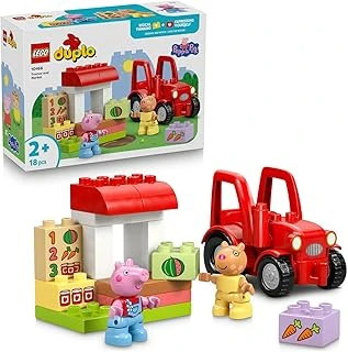 Duplo Peppa Pig Traktör Pazar 10468-2 Yaş Üzeri Çocuklar Için Midilli Pedro Peppa Pig Figürleri İçeren Eğitici Oyuncak Yapım Seti, Çocuklar Için Yaratıcı Hediye Fikri (18 Parça) ürün görseli 1