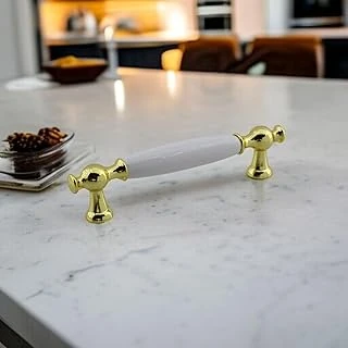 Arnas Porselen Gold Altın Kulp 96 Mm Mobilya Çekmece Mutfak Dolabı Dolap Kapak Kulplar Kulb Kulpu ürün görseli 1