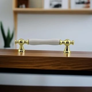 Aruh Porselen Gold Altın Kulp 128 Mm Mobilya Çekmece Mutfak Dolabı Dolap Kapak Kulplar Kulb Kulpu ürün görseli 1