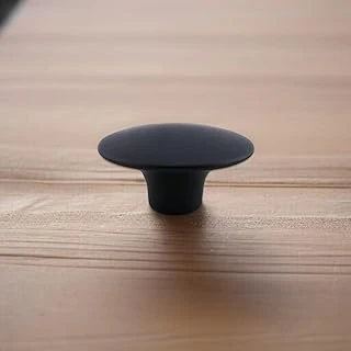 Bohem Siyah Geniş Mantar Kulp Düğme 1 Adet Mobilya Dolabı Çekmece Mutfak Dolap Kulpu Kulbu Plastik ürün görseli 1