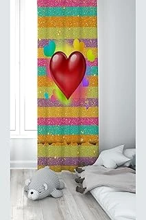 Pelangi Çok Renkli Desenli Dijital Baskı Yıkanabilir Bebek Çocuk Odası Fon Perdesi, Çok Renkli 140 X 200 ürün görseli 1